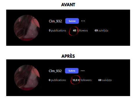 Abonnés Instagram‎
